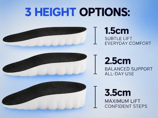 3 height options: 1.5cm, 2.5cm, 3.5cm
