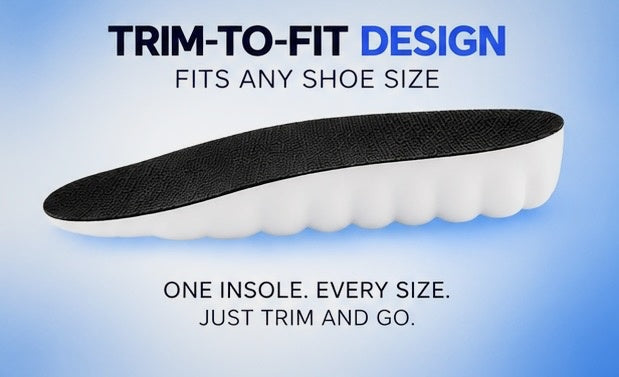 Trim-to-fit design - fits any shoe size